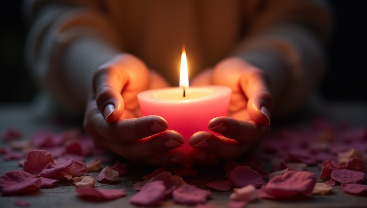 The Breath of Opening ritual - Deep Obsession Love Spell with Pink or white candle and Rose petals or rose oil