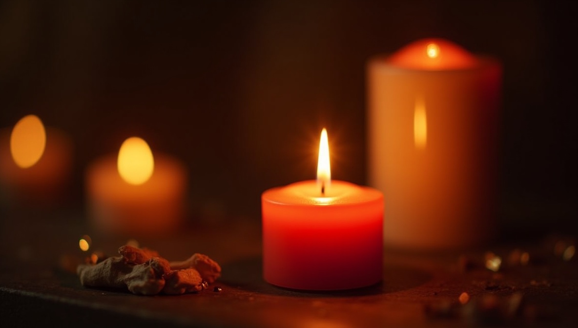 The Flame of Presence ritual - Deep Obsession Love Spell with Red candle (for passion and presence) and Matches (not a lig...
