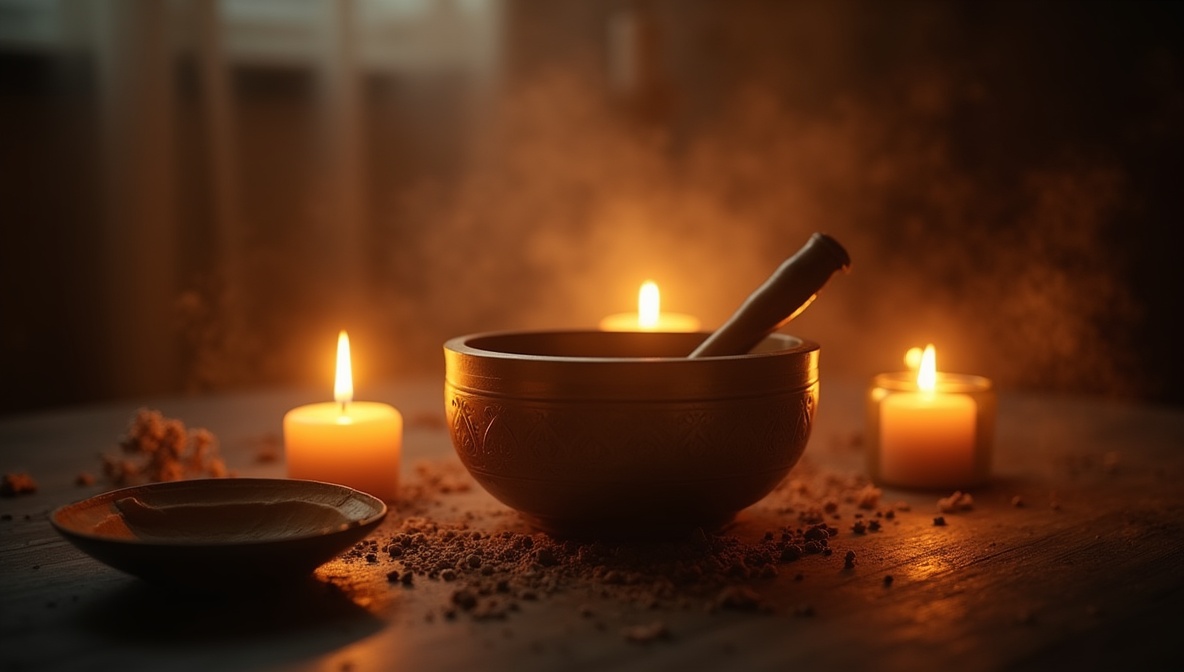 Sound Clearing for Reclaiming Space ritual - home protection spell witchcraft with Bell, singing bowl, or metal spoon on p...