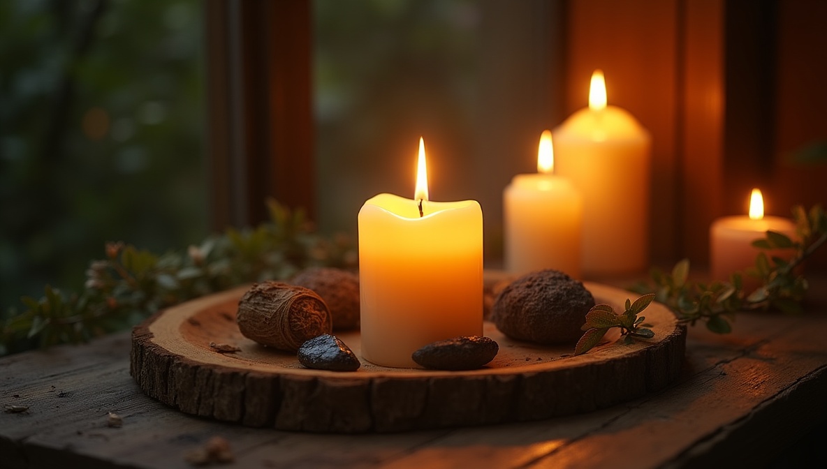 The Threshold Guardian Blessing ritual - spell to keep someone away from your house with White or gold candle and Dried ba...