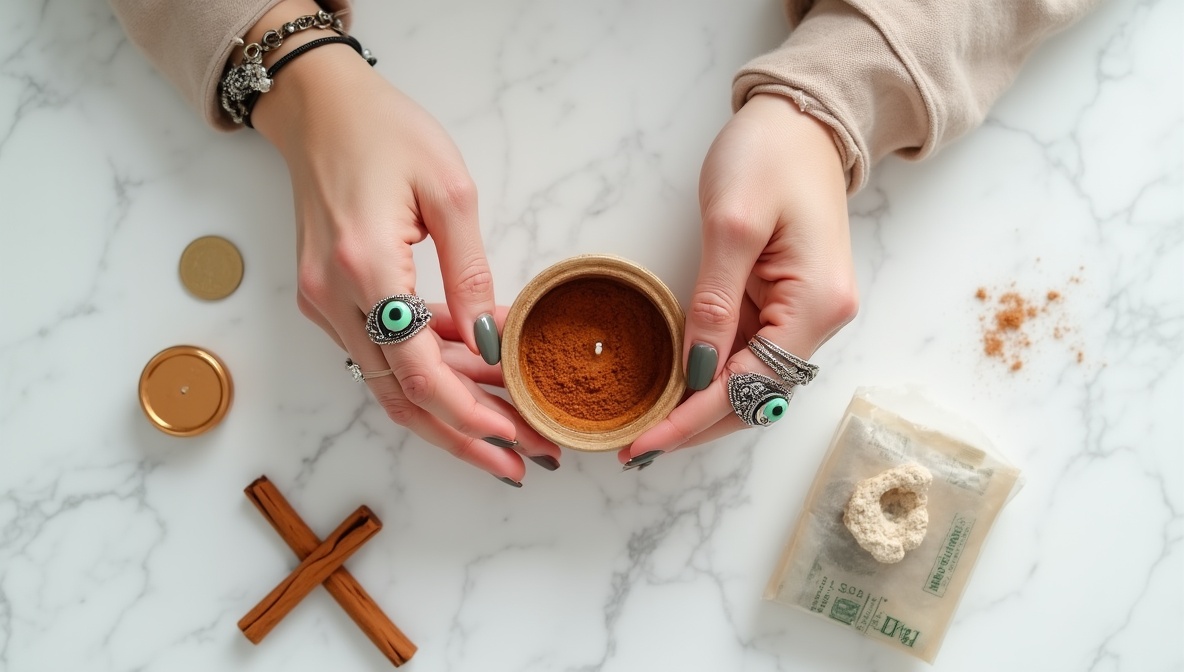 Cinnamon for Wealth on Wednesday ritual - cinnamon ritual with One green or gold candle and Cinnamon stick or powder