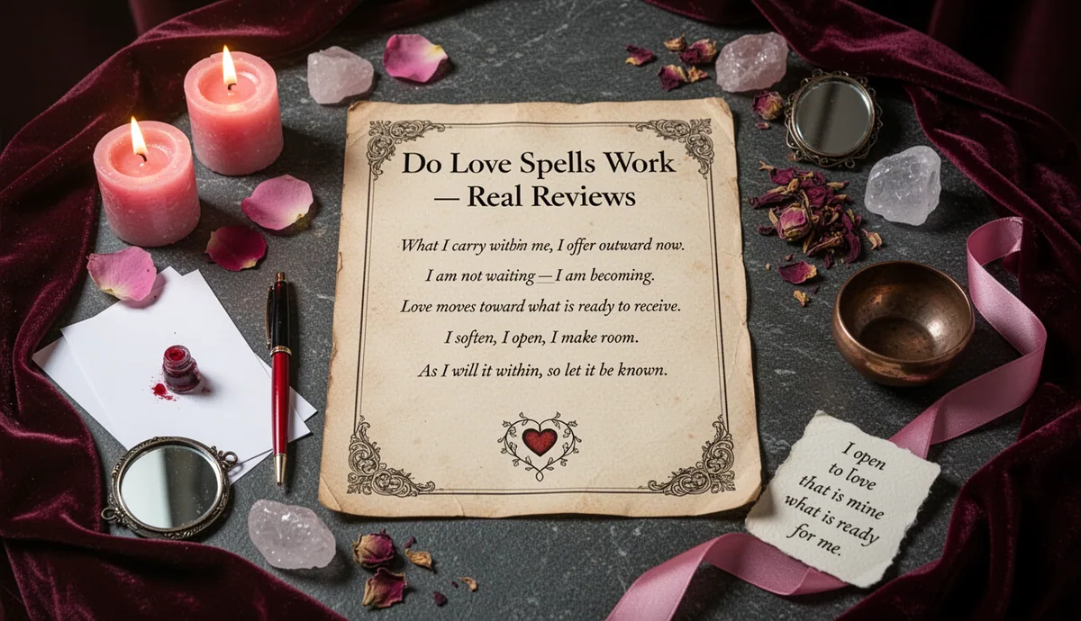 Do Love Spells Work? — Real Reviews and Honest Reddit ritual altar with parchment and love symbols