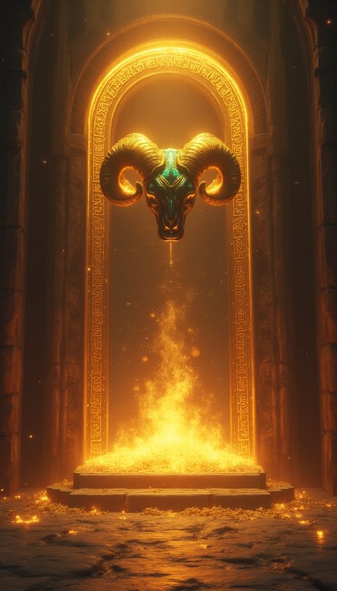 Aries Divine Golden Treasure - Celestial Wealth