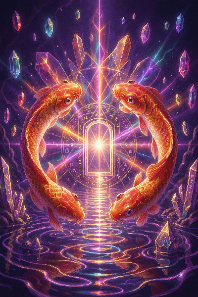 Pisces Wisdom Portal - Mystical Koi Circle