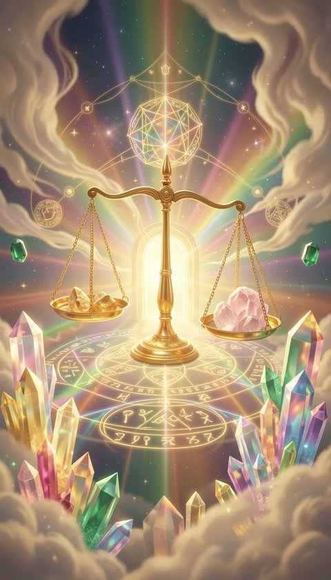 Libra Cosmic Balance Wealth Crystal Portal
