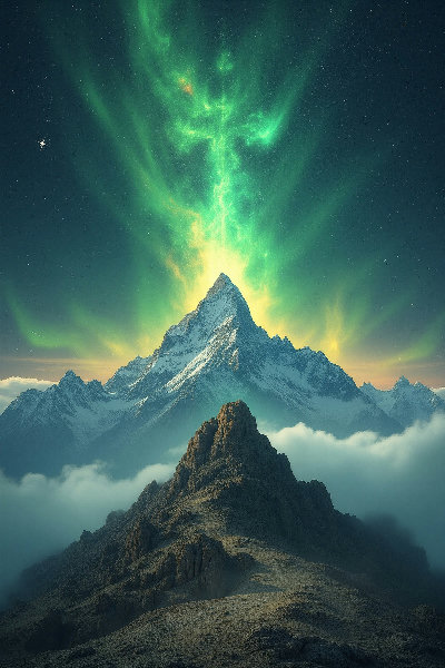 Capricorn Luck Aurora Peak - Mountain Fortune