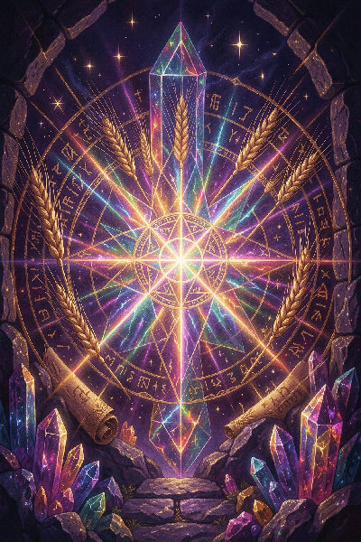 Virgo Wisdom Cosmic Compass Crystal Guide