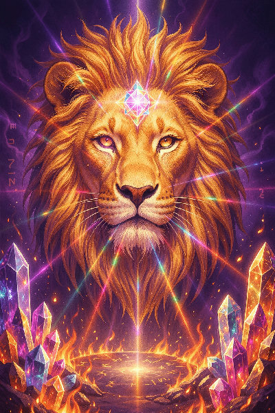 Leo Cosmic Wisdom Guardian Crystal Portal