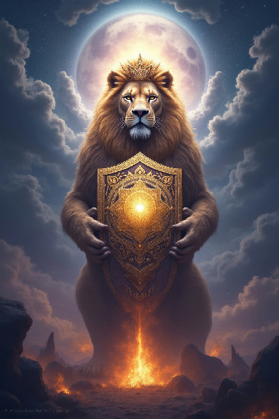 Leo Divine Guardian Lion Protection Wallpaper