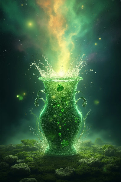 Aquarius Luck Emerald Fortune Cauldron