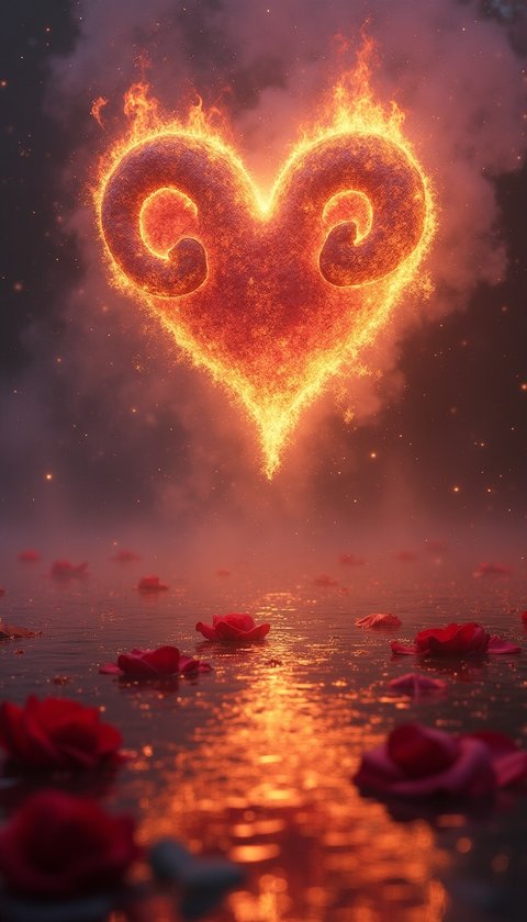 Aries Passionate Heart Divine Fire Love Wallpaper