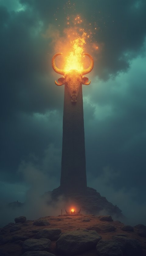 Aries Divine Wisdom Monolith - Sacred Ram Power