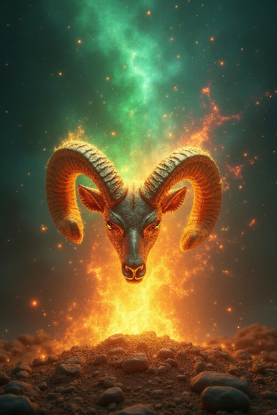 Aries Luck Cosmic Ram Guardian Wallpaper