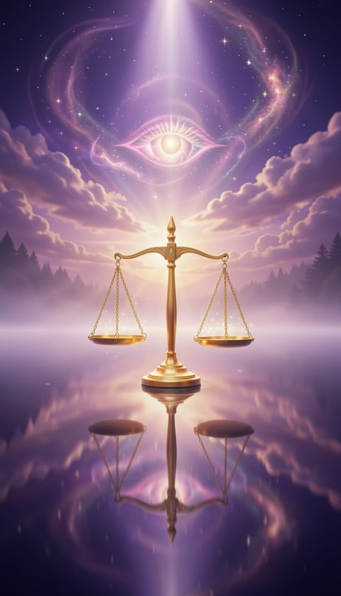 Libra Cosmic Justice Scales Divine Wisdom