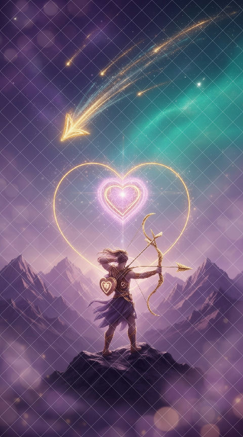 Sagittarius Cosmic Love Archer Wallpaper