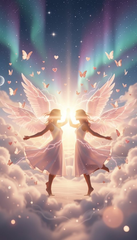 Gemini Love Twin Flames Celestial Union Wallpaper