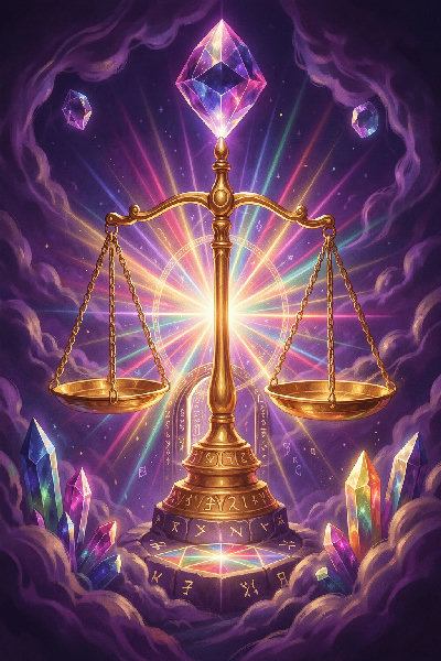 Libra Crystal Scales of Divine Wisdom Balance
