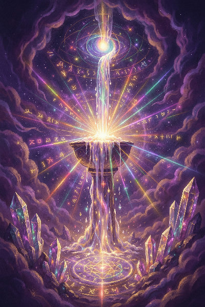 Aquarius Cosmic Wisdom Portal - Mystical Crystal Gateway