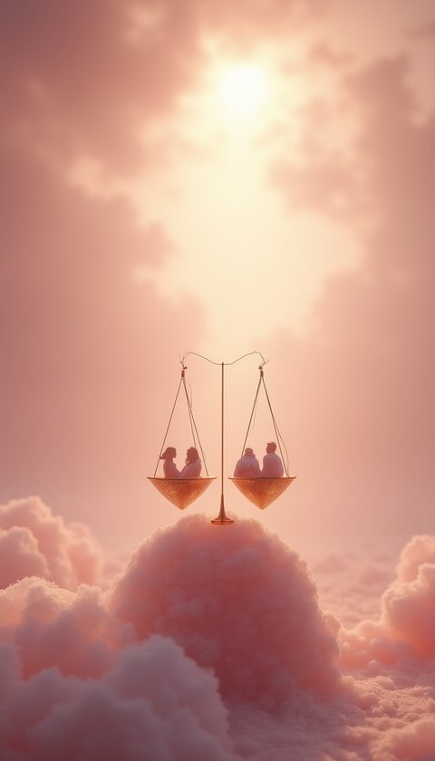 Libra Love Divine Balance - Twin Hearts Wallpaper