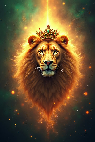 Leo Luck Cosmic Lion King Divine Crown