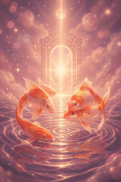 Pisces Love Golden Koi Celestial Gateway
