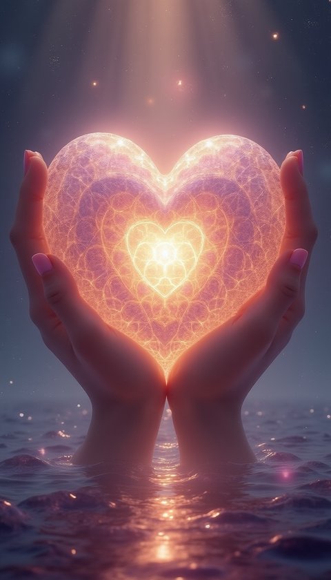 Cancer Love Heart of Light - Sacred Geometry Wallpaper